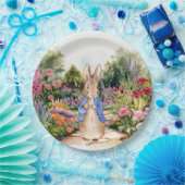 Peter der Kaninchen in seinem Garten Pappteller (Party)