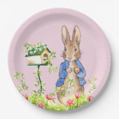 Peter der Kaninchen in seinem Garten Pappteller (Vorderseite)