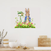 Peter der Kaninchen in seinem Garten Poster (Küche)