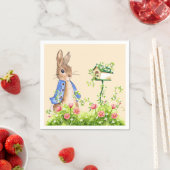 Peter der Kaninchen in seinem Garten Serviette (Beispiel)