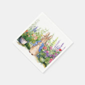 Peter der Kaninchen in seinem Garten Serviette (Ecke)