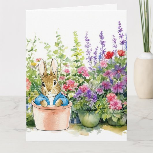 Peter der Kaninchen in Topin Pflanze in seinem Gar Karte (Vorderseite)