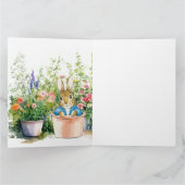 Peter der Kaninchen in Topin Pflanze in seinem Gar Karte (Innenseite)