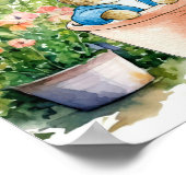 Peter der Kaninchen in Topin Pflanze in seinem Gar Poster (Ecke)