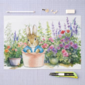 Peter der Kaninchen in Topin Pflanze in seinem Gar Seidenpapier (Handwerk)