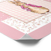 Peter der Kaninchen Karo und Blumenmuster Poster (Ecke)
