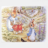 Peter der Kaninchen mit Josephine Bunny im Wald Fleecedecke (Vorderseite (Horizontal))