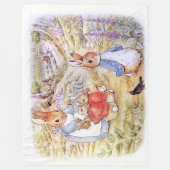 Peter der Kaninchen mit Josephine Bunny im Wald Fleecedecke (Vorderseite)