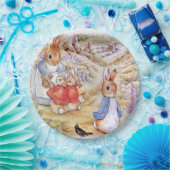 Peter der Kaninchen mit Josephine Bunny im Wald Pappteller (Party)