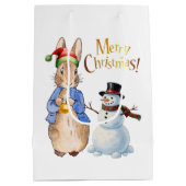 Peter der Kaninchen mit Weihnachtsmannmütze Mittlere Geschenktüte (Rückseite)