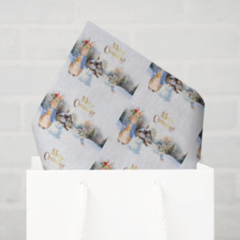 Peter der Kaninchen mit Weihnachtsmannmütze Seidenpapier