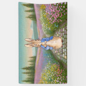 Peter der Kaninchen mit Wildblumen Banner (Vertikal)