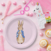 Peter der Kaninchen Rosa Hintergrundpapier Platte Pappteller (Party)