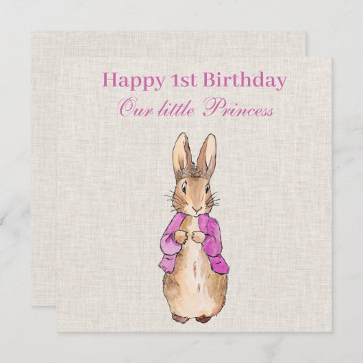 Peter der Kaninchen rosa Jacke Erstgeburt (Vorne/Hinten)