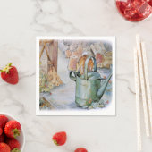 Peter der Kaninchen springt in eine Wasserdose Serviette (Beispiel)