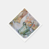 Peter der Kaninchen springt in eine Wasserdose Serviette (Ecke)