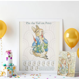 Peter der Kaninchen stecken im Schwanz auf dem Son Poster