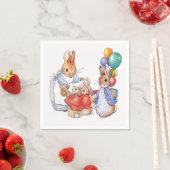 Peter der Kaninchen und Josephine bunny Serviette (Beispiel)