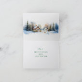 Peter der Kaninchen und Schneemann Feiertagskarte (Innenseite)