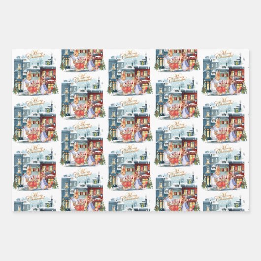 Peter der Kaninchen Weihnachts-Shopping Geschenkpapier Set (Vorderseite 3)