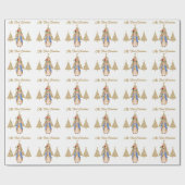 Peter der Kaninchen Weihnachtsmannmütze Erster Wei Geschenkpapier (Flach)