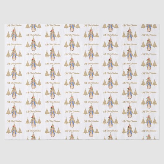 Peter der Kaninchen Weihnachtsmannmütze Erster Wei Seidenpapier (Vorderseite)