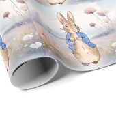 Peter der Kaninchen-Wildblume Geschenkpapier (Rolleneckpunkt)