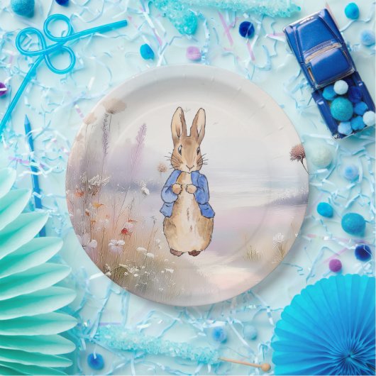 Peter der Kaninchen-Wildblume Pappteller (Party)