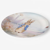 Peter der Kaninchen-Wildblume Pappteller (Schrägansicht)