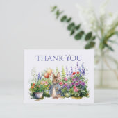 Peter der Kaninchenballons Garten Danke Postkarte (Stehend Vorderseite)