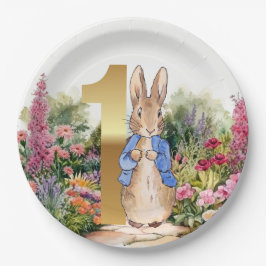 Peter der Kaninchenblütengarten Erster Geburtstag Pappteller