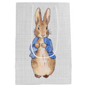 Peter der Kaninchengraue Leinenunterlage Mittlere Geschenktüte (Rückseite)