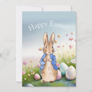 Peter der Osterhase glücklich Ostern Feiertagskarte