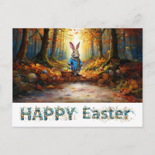 Peter der Osterhase mit Eierkörbchen Feiertagspostkarte