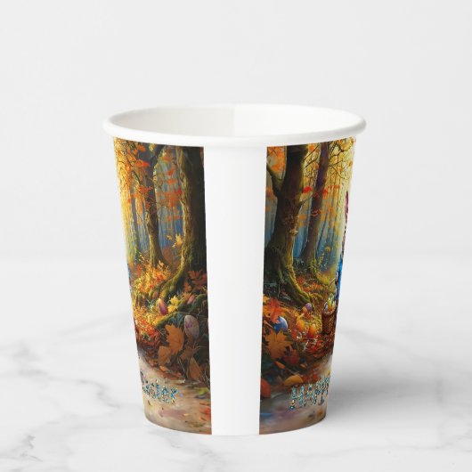 Peter der Osterhase mit Eierkörbchen Pappbecher (Links)