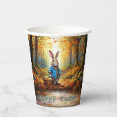 Peter der Osterhase mit Eierkörbchen Pappbecher (Vorderseite)