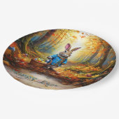 Peter der Osterhase mit Eierkörbchen Pappteller (Schrägansicht)