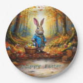 Peter der Osterhase mit Eierkörbchen Pappteller (Vorderseite)