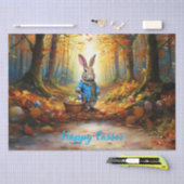 Peter der Osterhase mit Eierkörbchen Seidenpapier (Handwerk)