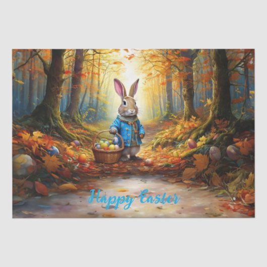 Peter der Osterhase mit Eierkörbchen Seidenpapier (Vorderseite)