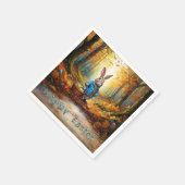 Peter der Osterhase mit Eierkörbchen Serviette (Ecke)