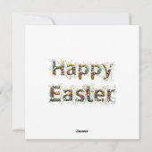 Peter der Osterkaninchen Ostereier Feiertagskarte (Rückseite)