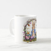 Peter der Osterkaninchen Ostereier Kaffeetasse (Vorderseite Links)