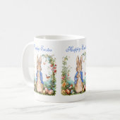 Peter der Osterkaninchen Ostereier Kaffeetasse (Vorderseite Links)