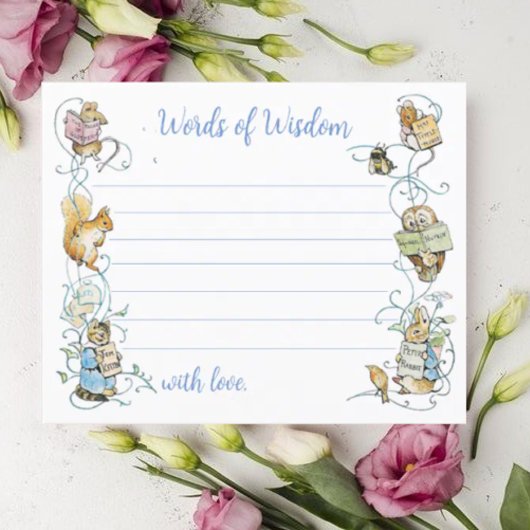 Peter der Rabbit Baby Duwer Worte der Weisheit