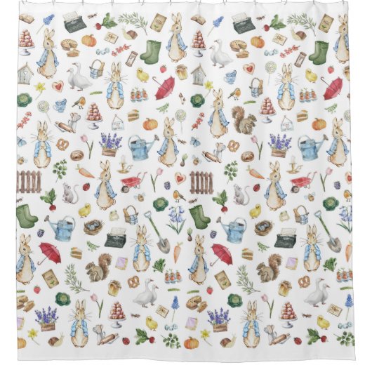 Peter der Rabbit Beatrix Potter Duschvorhang (Vorderseite)