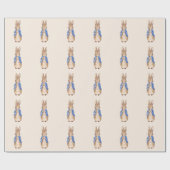 Peter der Rabbit-Beige-Hintergrund Geschenkpapier (Flach)