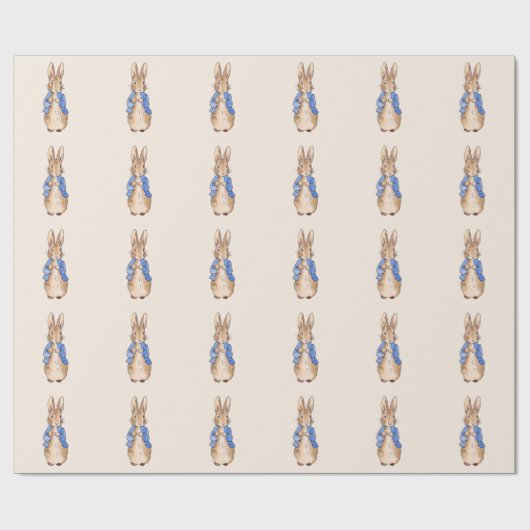 Peter der Rabbit-Beige-Hintergrund Geschenkpapier (Flach)