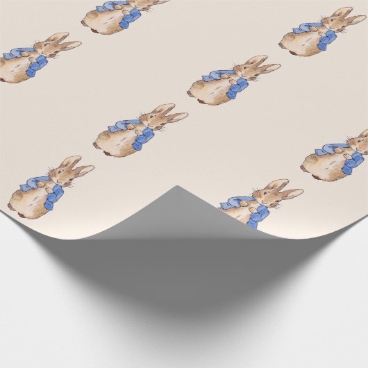 Peter der Rabbit-Beige-Hintergrund Geschenkpapier (Ecke)