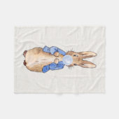 Peter der Rabbit bläst blauer Kaugummi Fleecedecke (Vorderseite (Horizontal))
